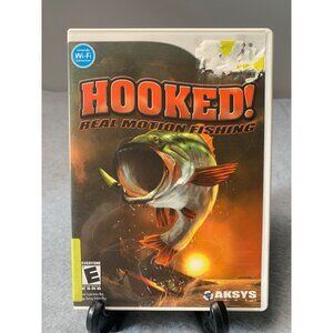 Hooked! Real Motion Fishing Nintendo Wii Game 2007 Case & Manual - Aksys Games